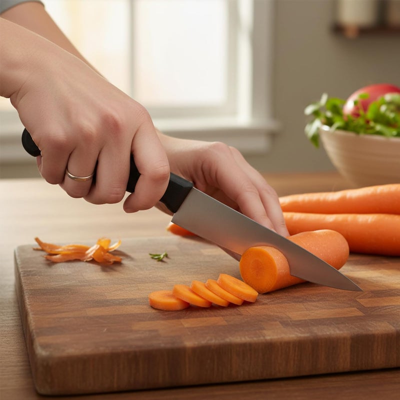 Kitchen Master 6 Inch Stainless Steel Professional Chef Knife (Black) | NSF Certified Cook’s Knife - Image 3